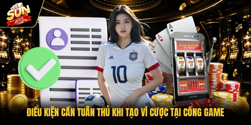 Điều kiện cần tuân thủ khi tạo ví cược tại cổng game 