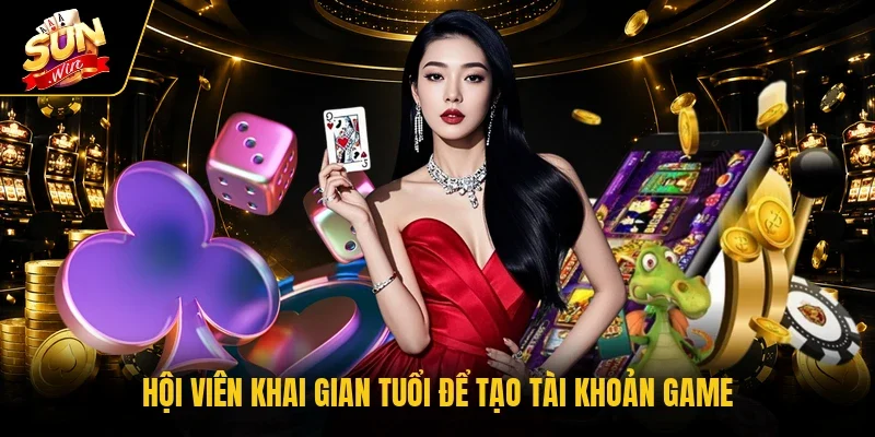Hội viên khai gian tuổi để tạo tài khoản game